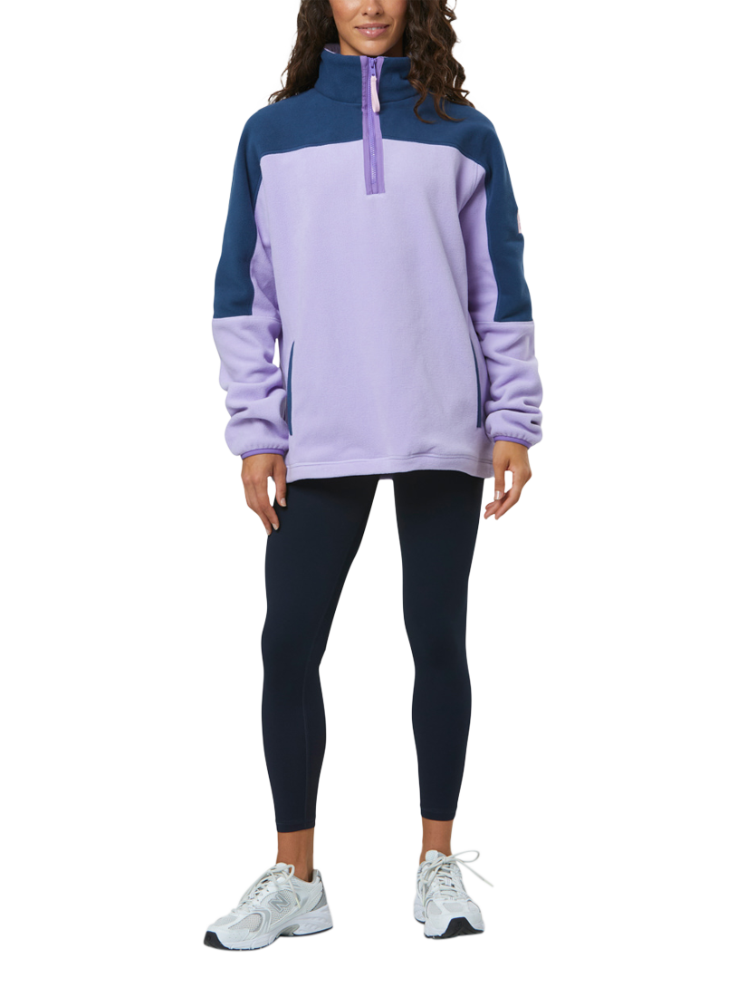 Gym+Coffee Half Zip Polar Fleece, Lilac