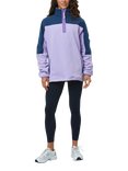 Gym+Coffee Half Zip Polar Fleece, Lilac