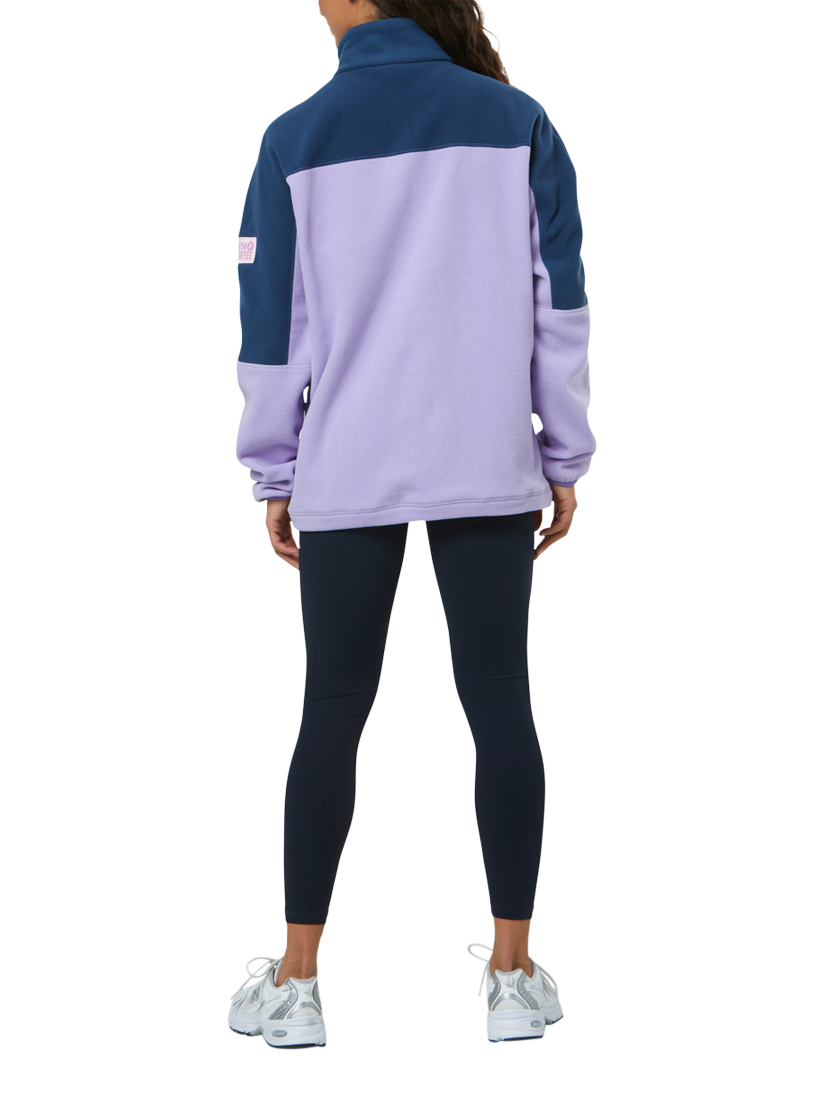 Gym Coffee Half Zip Polar Fleece Lilac