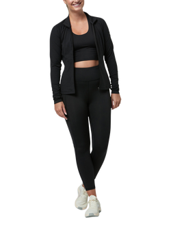 Gym+Coffee Adaptive Zip Up Jacket, Black, Black
