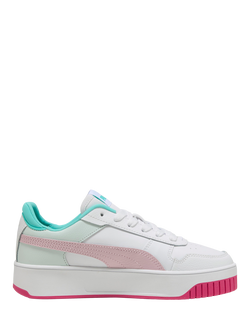 PUMA Kids' Carina Street Platform Trainers, White/Multi, White/Multi
