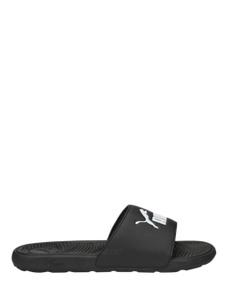 PUMA Kids' Cool Cat 2.0 Sliders, Black/White, Black/White