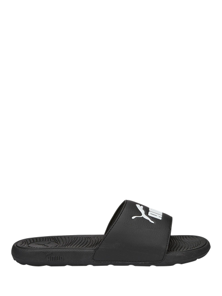 PUMA Kids' Cool Cat 2.0 Sliders, Black/White, Black/White