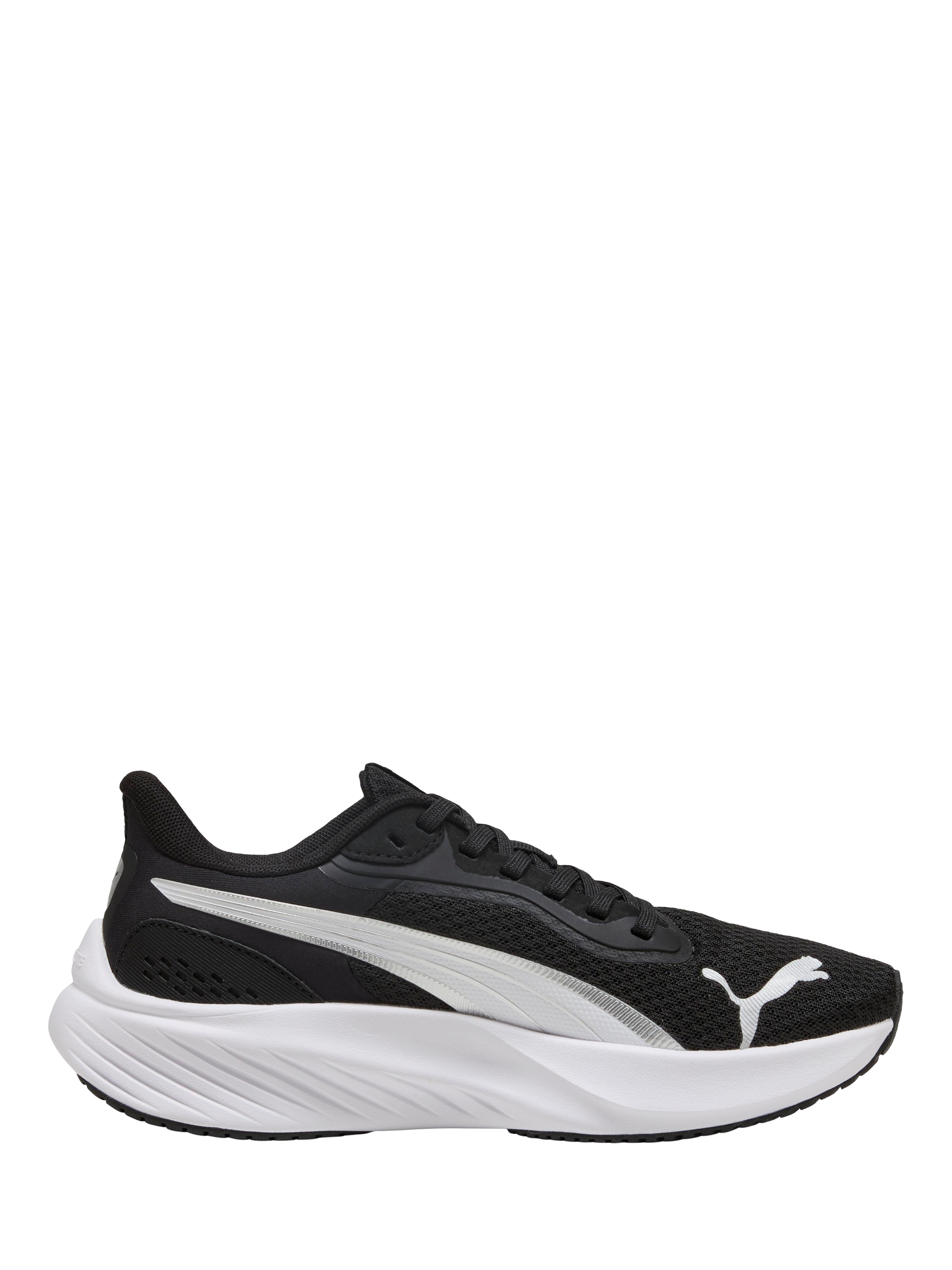 Product image 1 of 6, which shows PUMA Kids' Pounce Lite Trainers, Black/White, 3