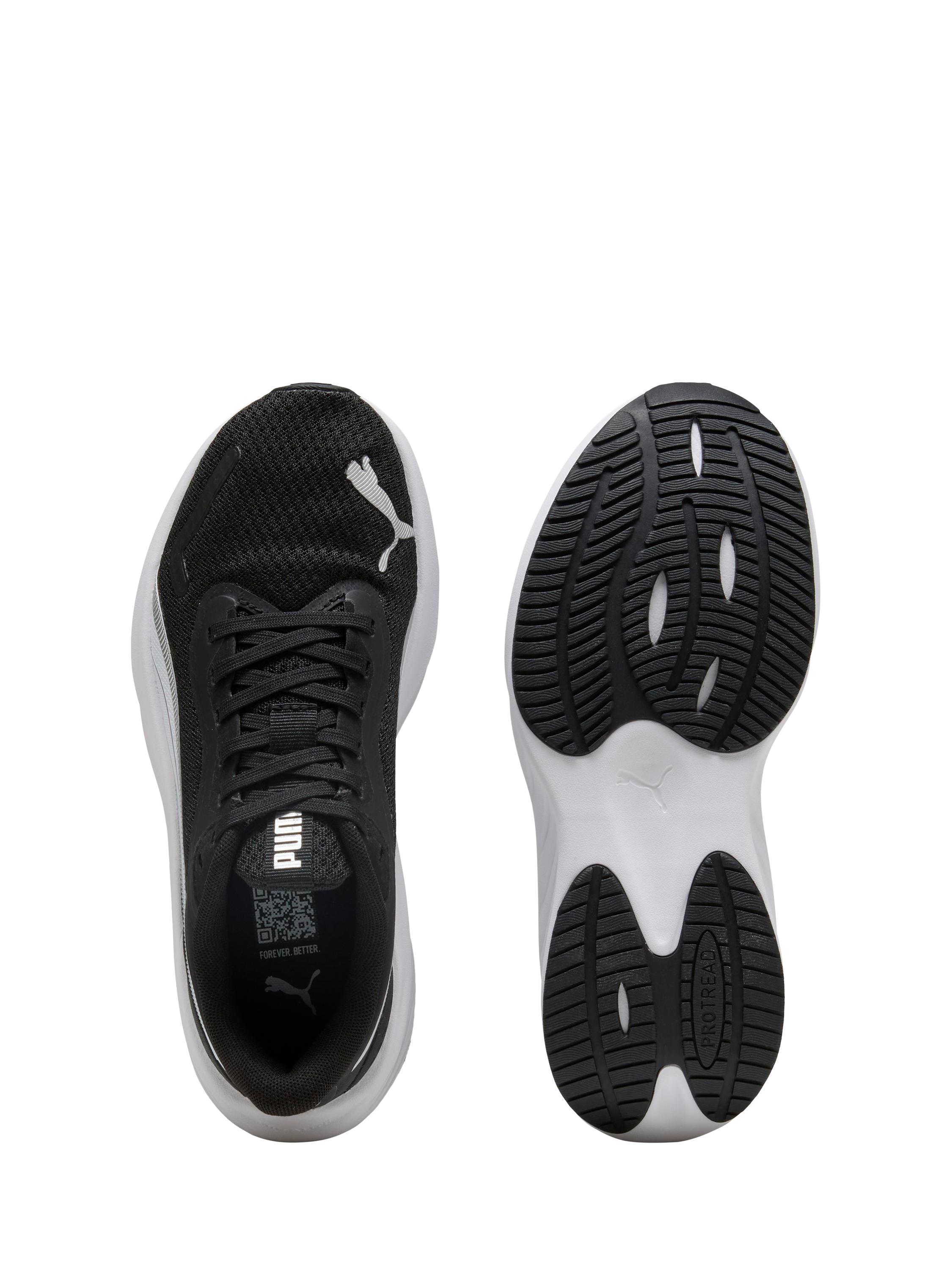 Product image 5 of 6, which shows PUMA Kids' Pounce Lite Trainers, Black/White, 3