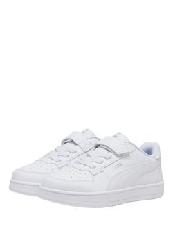 PUMA Kids' Caven 2.0 Trainers, White/Silver - view 2, White/Silver