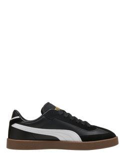 PUMA Kids' Club II Trainers, Black/White, Black/White