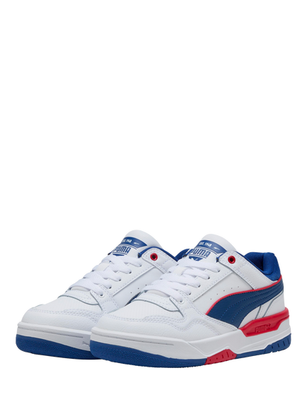 PUMA Kids' Rebound Retro Trainers, White/Multi - view 2, White/Multi