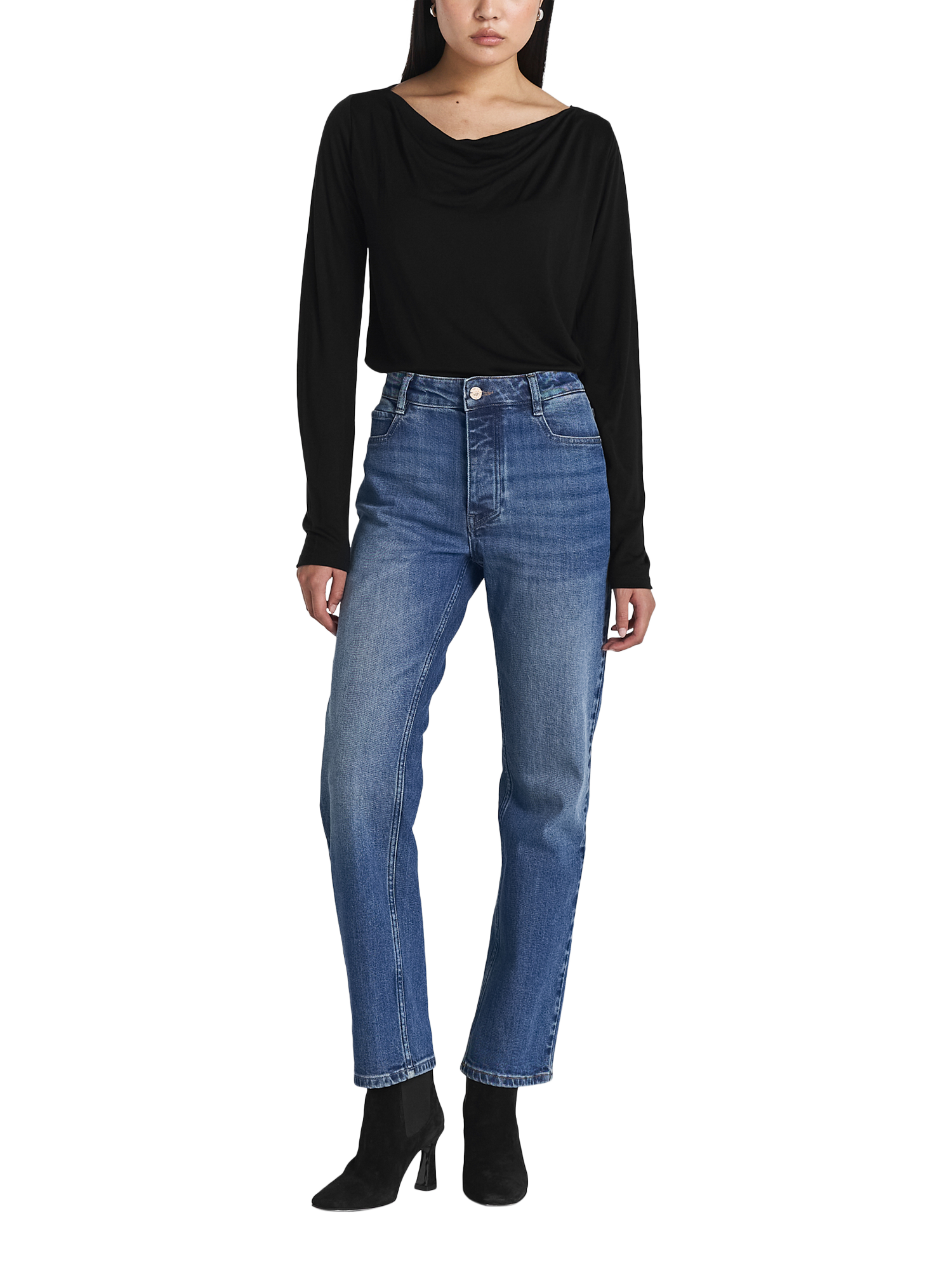 Twist & Tango Elianna Cowl Neck Top, Black