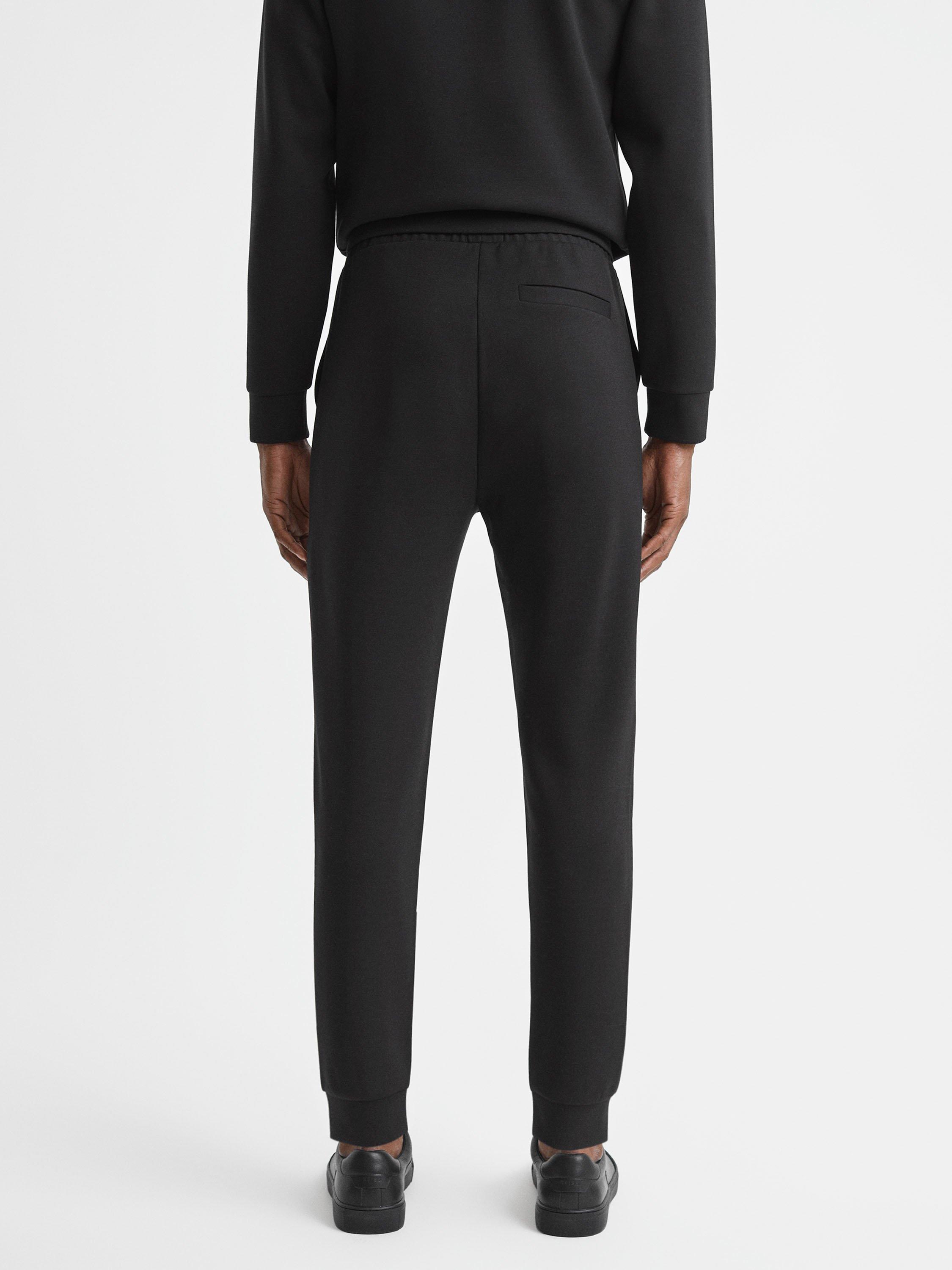 Product image 2 of 5, which shows Reiss Premier Jogger Trousers, Black, XS