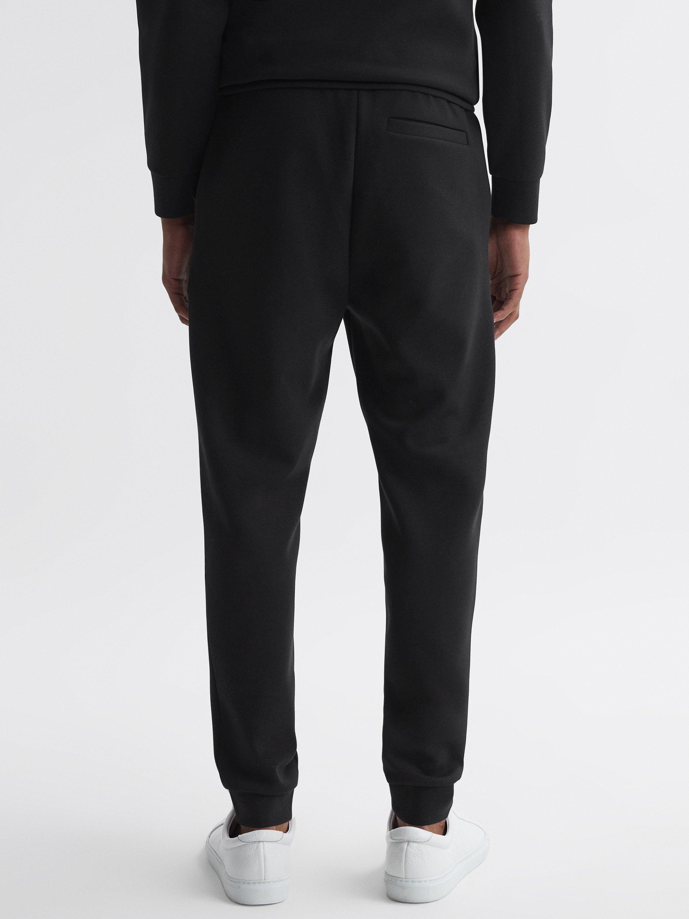 Product image 5 of 5, which shows Reiss Premier Jogger Trousers, Black, XS
