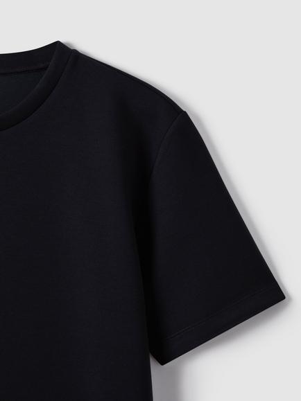 Reiss Bradley Short Sleeve Interlock Crew T-Shirt - view 2, Navy