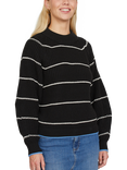 Sisters Point Miba Stripe Jumper, Black/Cream