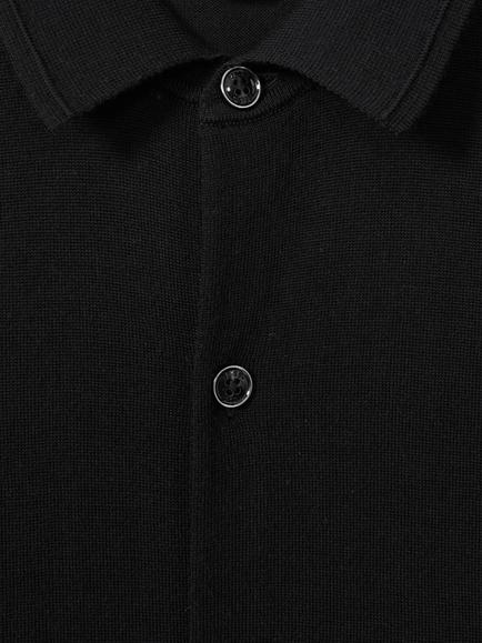 Reiss Forbes Long Sleeve Button Through Cardigan - view 2, Black