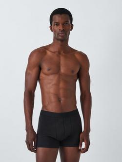 John Lewis Cotton Rich Jersey Trunks, Pack of 5, Black - view 2, Black