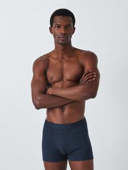 John Lewis Cotton Rich Jersey Trunks, Pack of 5, Blue Navy - view 2, Blue Navy