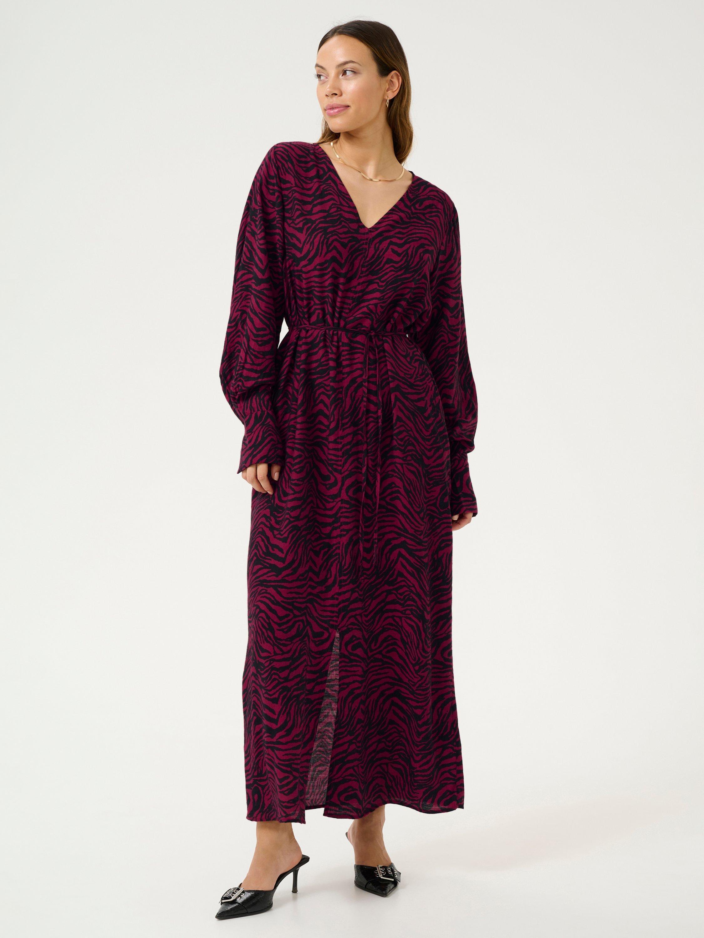 KAFFE Jodie V-Neck Maxi Dress, Rumba Red