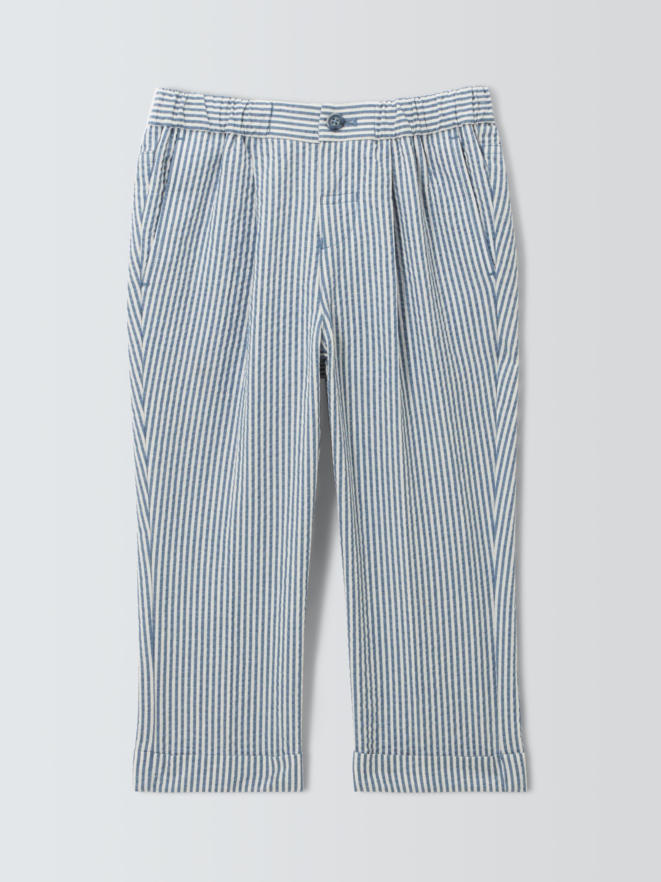 Product image 3 of 7, which shows John Lewis Heirloom Collection Kids' Stripe Seersucker Cotton Trousers, Multi, 6 years