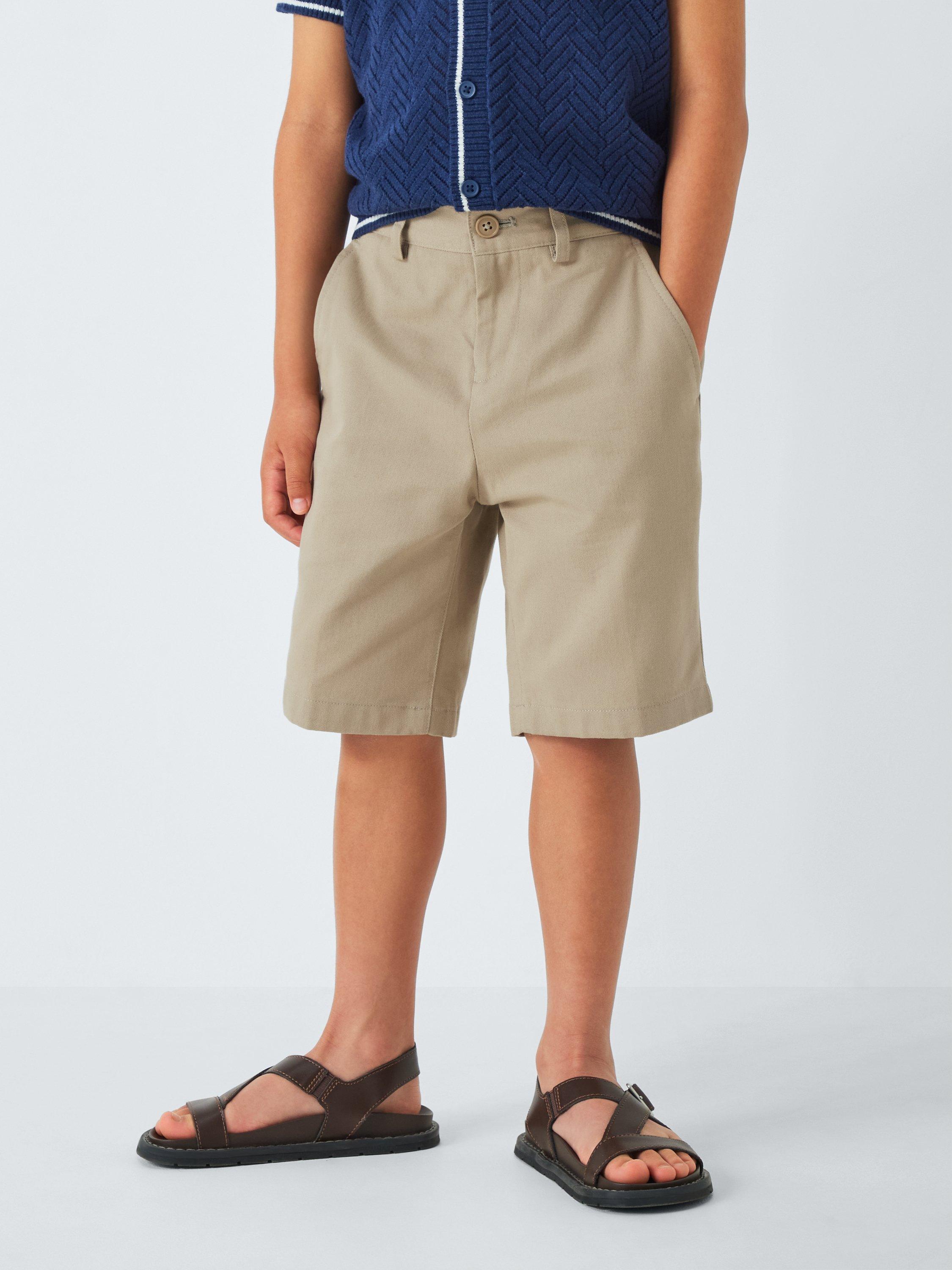 Product image 1 of 7, which shows John Lewis Heirloom Collection Kids' Chino Shorts, Brown, 2 years