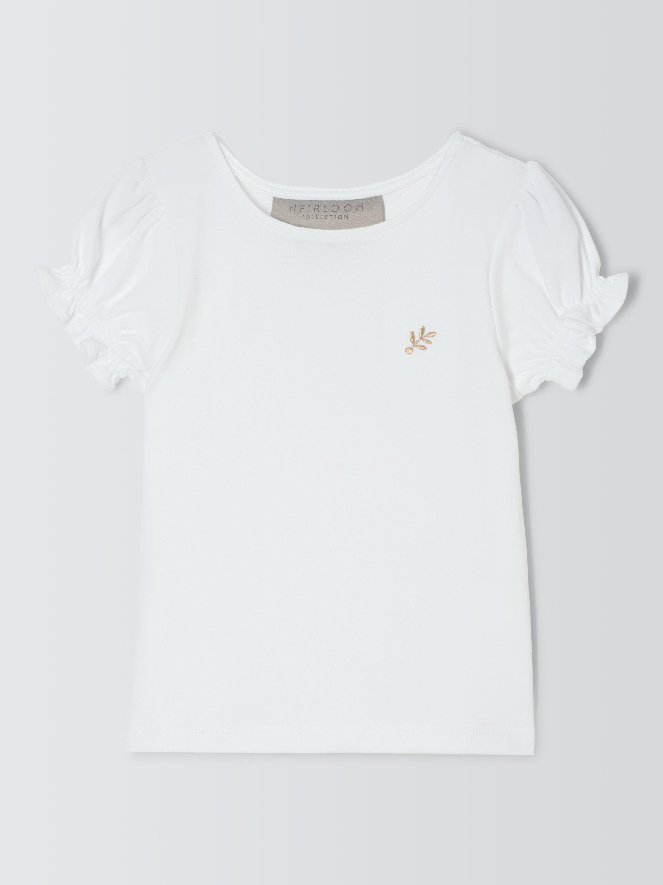 Product image 3 of 7, which shows John Lewis Heirloom Collection Kids' Embroidered Pima Cotton T-Shirt, Multi, 2 years
