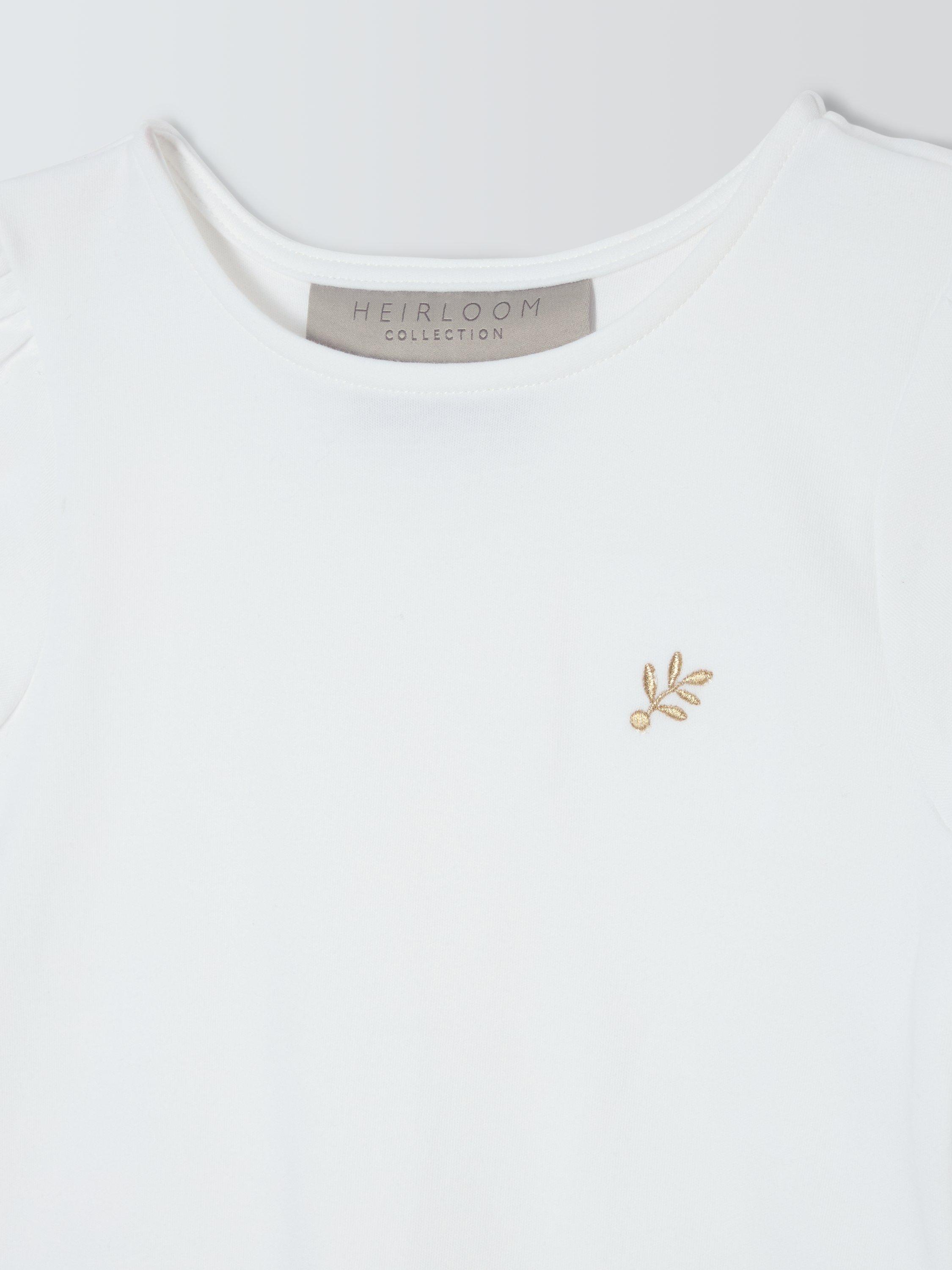 Product image 6 of 7, which shows John Lewis Heirloom Collection Kids' Embroidered Pima Cotton T-Shirt, Multi, 2 years