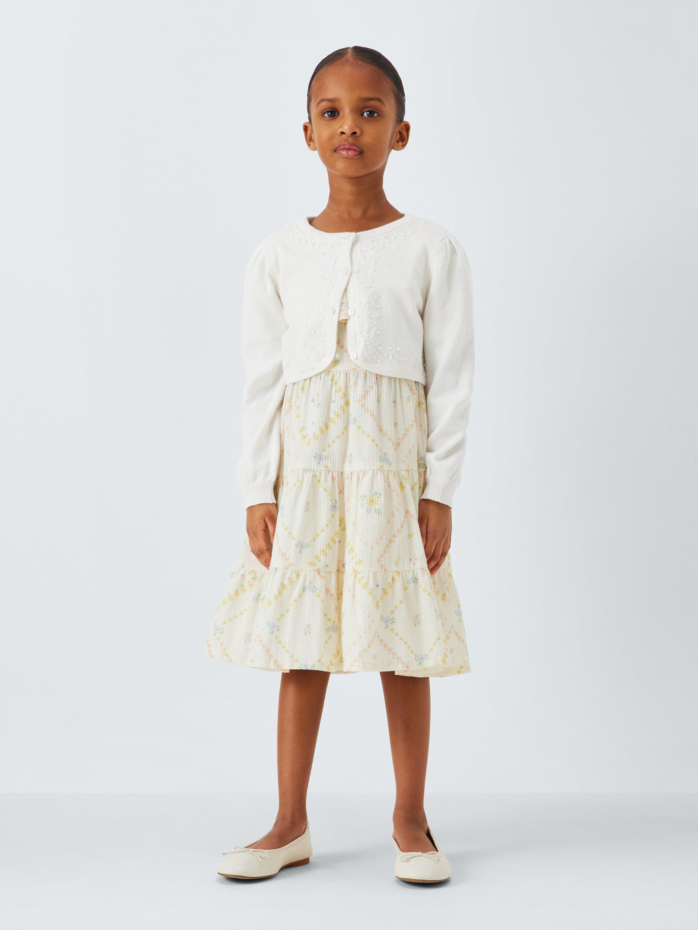 Product image 2 of 7, which shows John Lewis Heirloom Collection Kids' Embellished Bolero Cardigan, Multi, 2 years