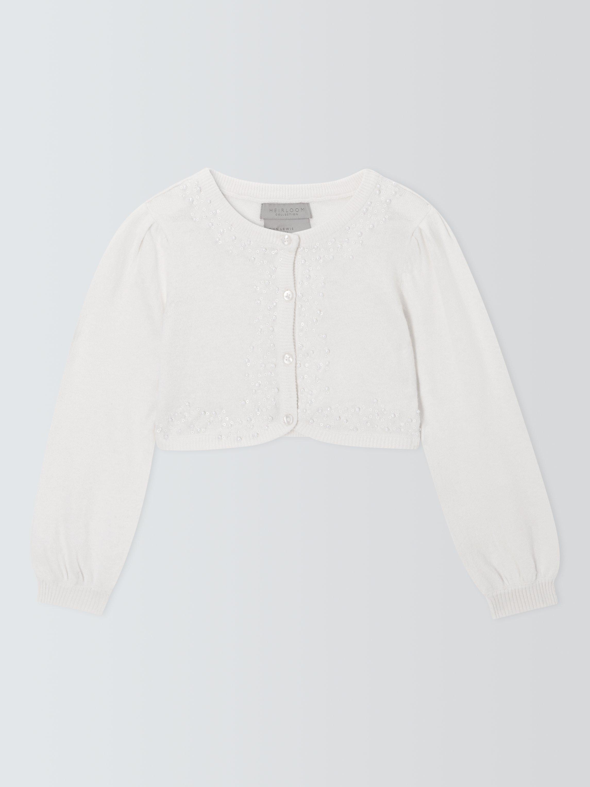 Product image 3 of 7, which shows John Lewis Heirloom Collection Kids' Embellished Bolero Cardigan, Multi, 2 years