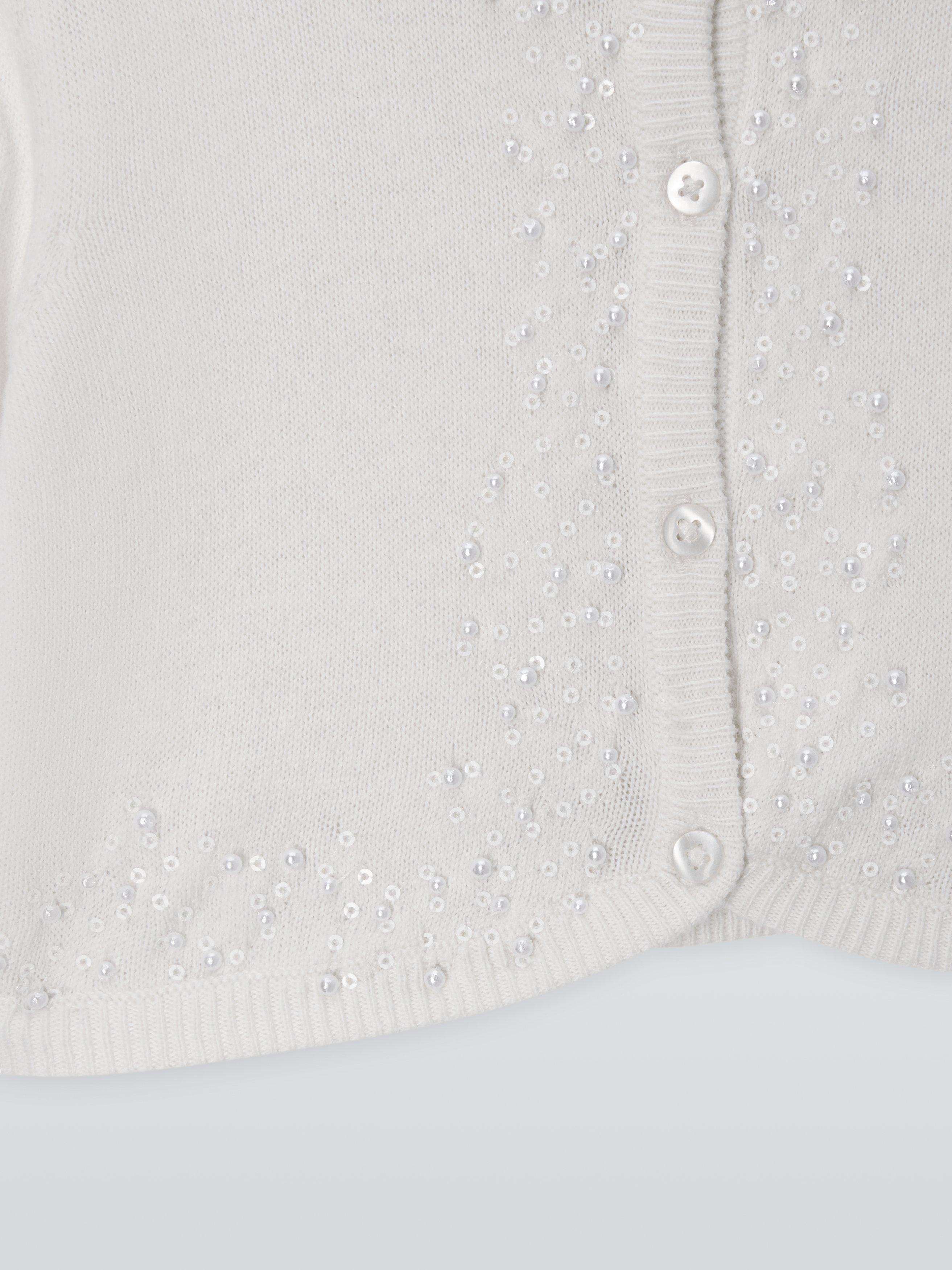 Product image 7 of 7, which shows John Lewis Heirloom Collection Kids' Embellished Bolero Cardigan, Multi, 2 years