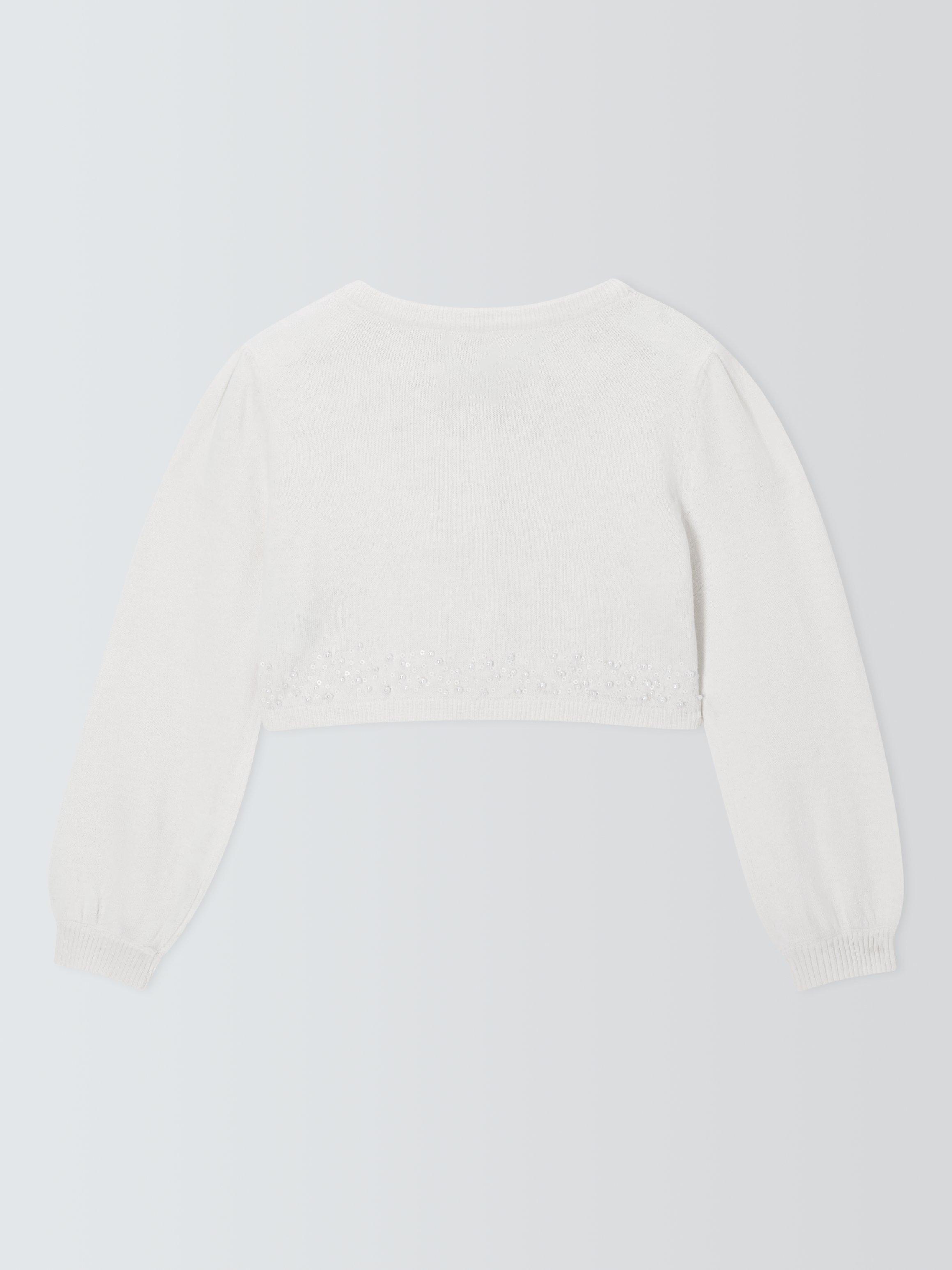 Product image 6 of 7, which shows John Lewis Heirloom Collection Kids' Embellished Bolero Cardigan, Multi, 2 years