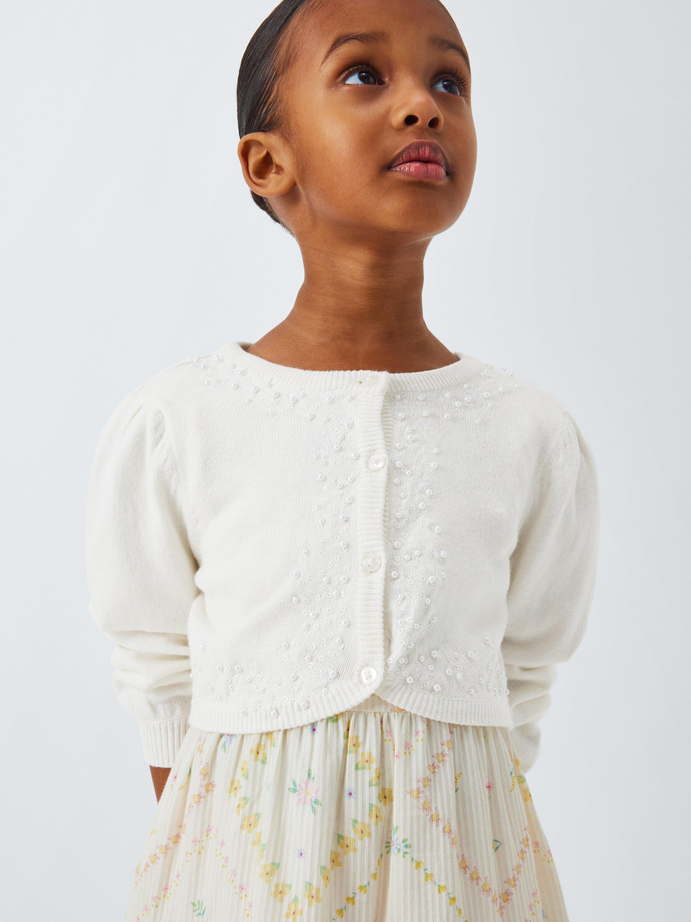 Product image 4 of 7, which shows John Lewis Heirloom Collection Kids' Embellished Bolero Cardigan, Multi, 2 years