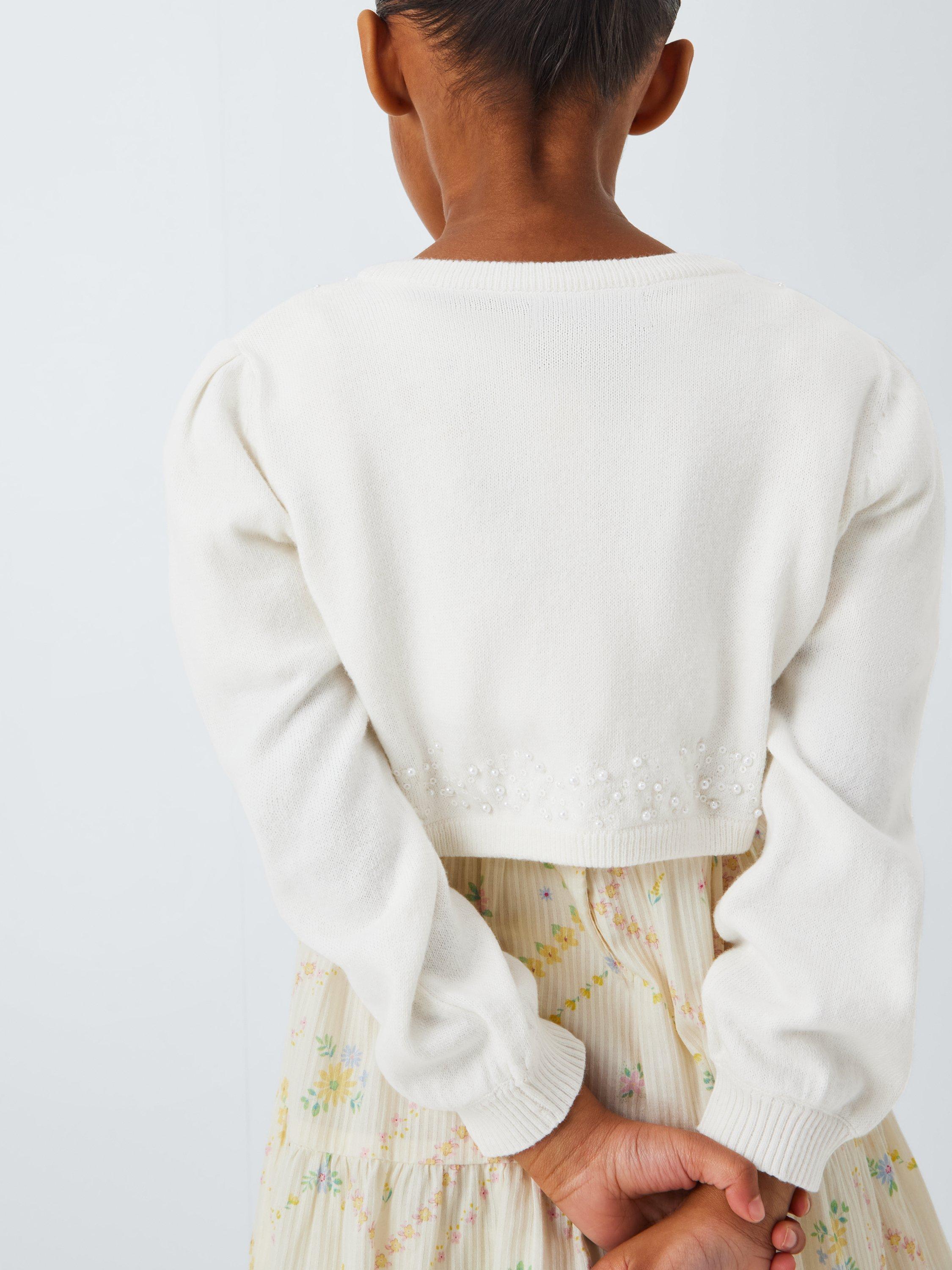 Product image 5 of 7, which shows John Lewis Heirloom Collection Kids' Embellished Bolero Cardigan, Multi, 2 years
