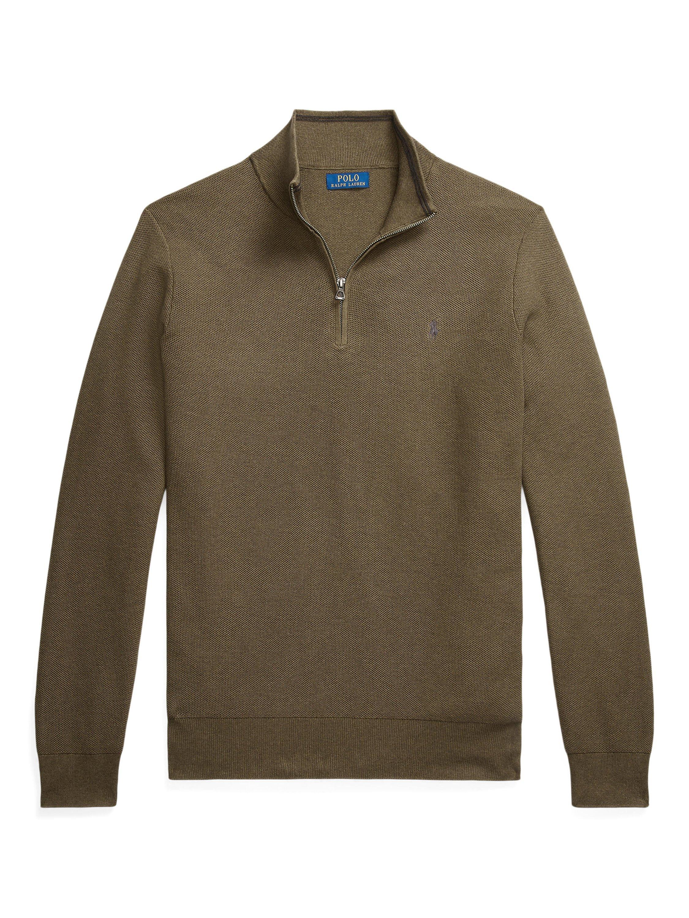 カタログギフトも！ Ralph Polo Lauren Olive Cargo Sweater, Half-Zip Tall & Big パンツ