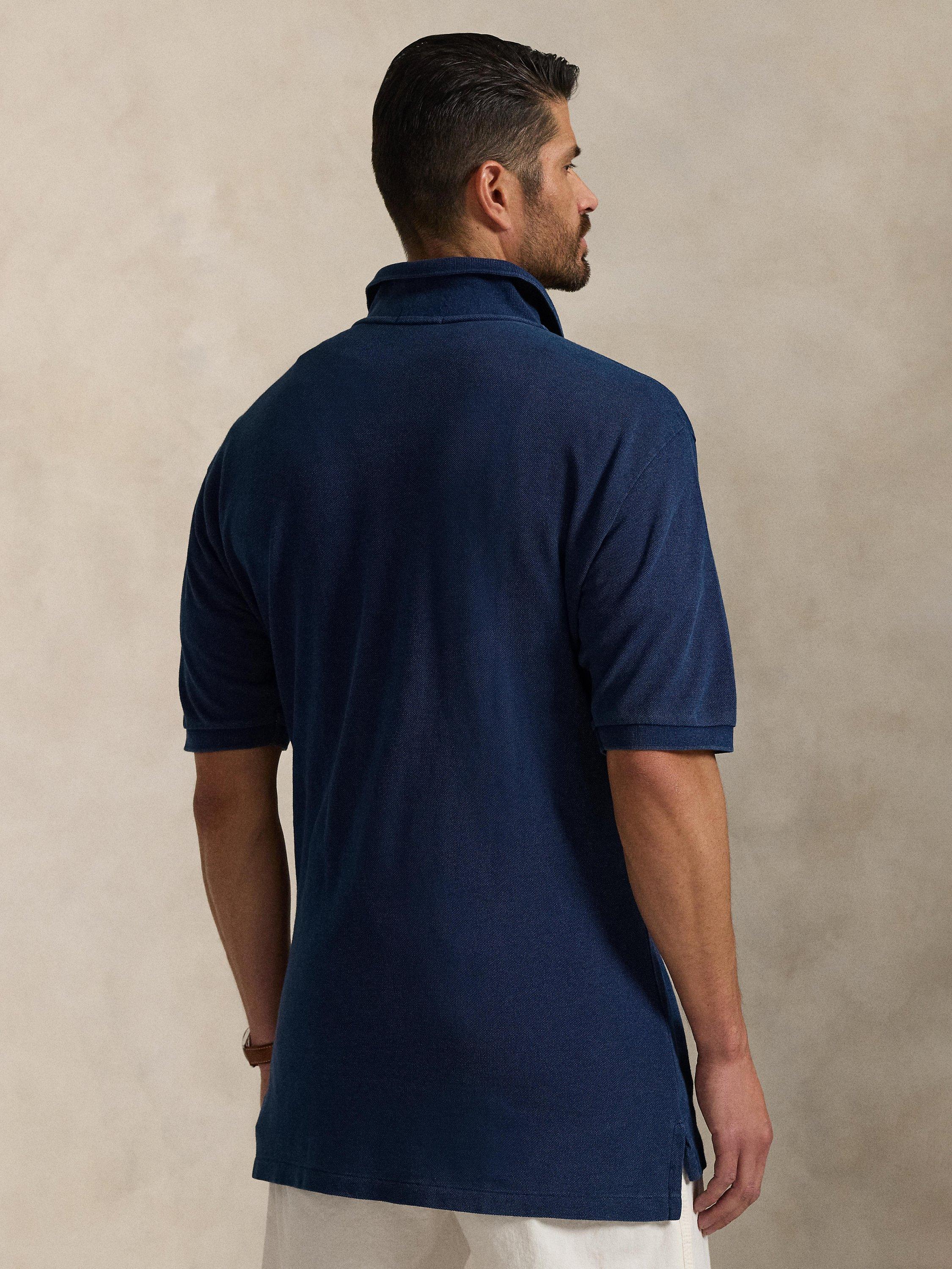 Product image 2 of 5, which shows Polo Ralph Lauren Big & Tall Short Sleeve Polo Shirt, Dark Indigo, 1XB