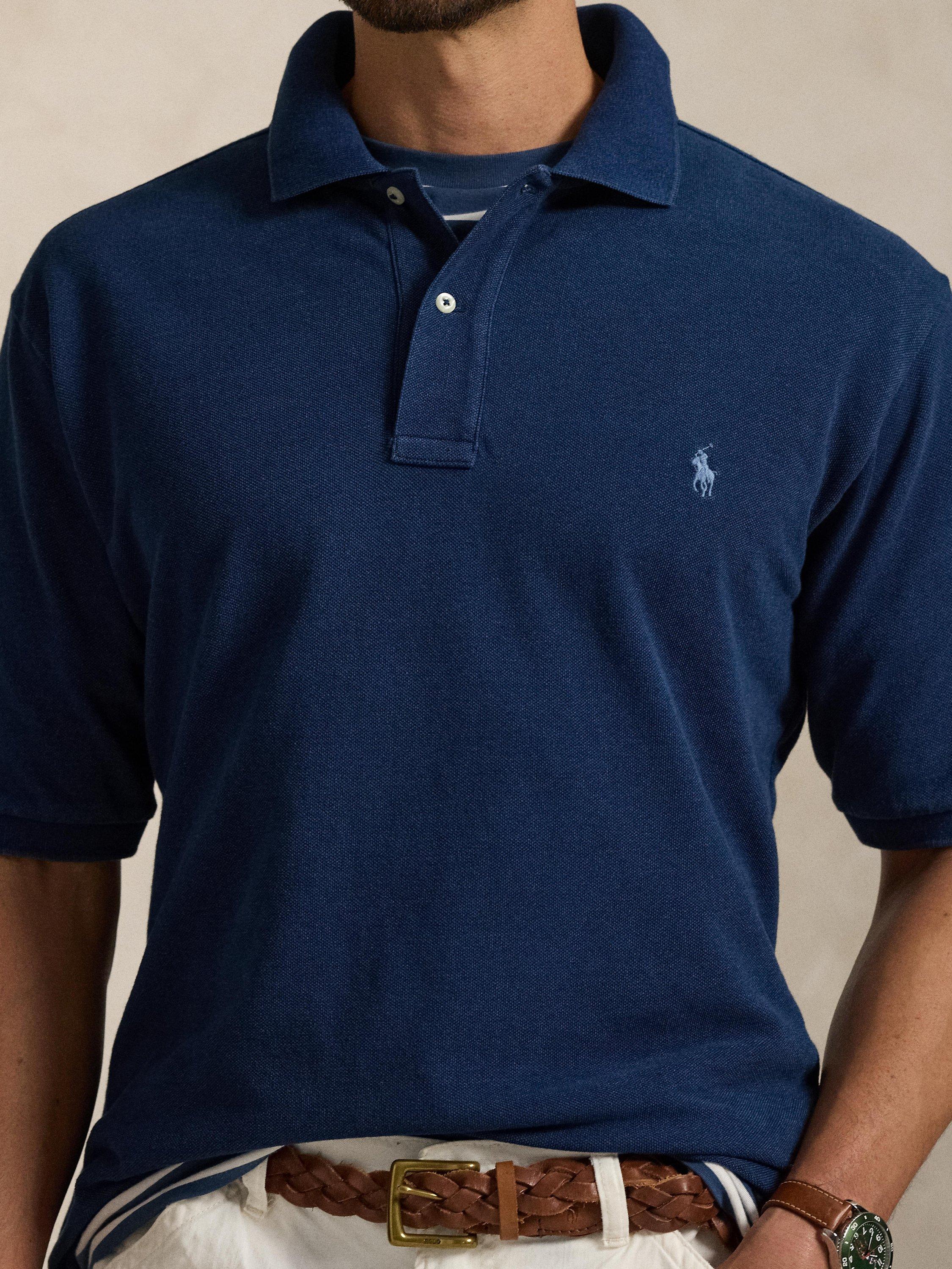 Product image 3 of 5, which shows Polo Ralph Lauren Big & Tall Short Sleeve Polo Shirt, Dark Indigo, 1XB