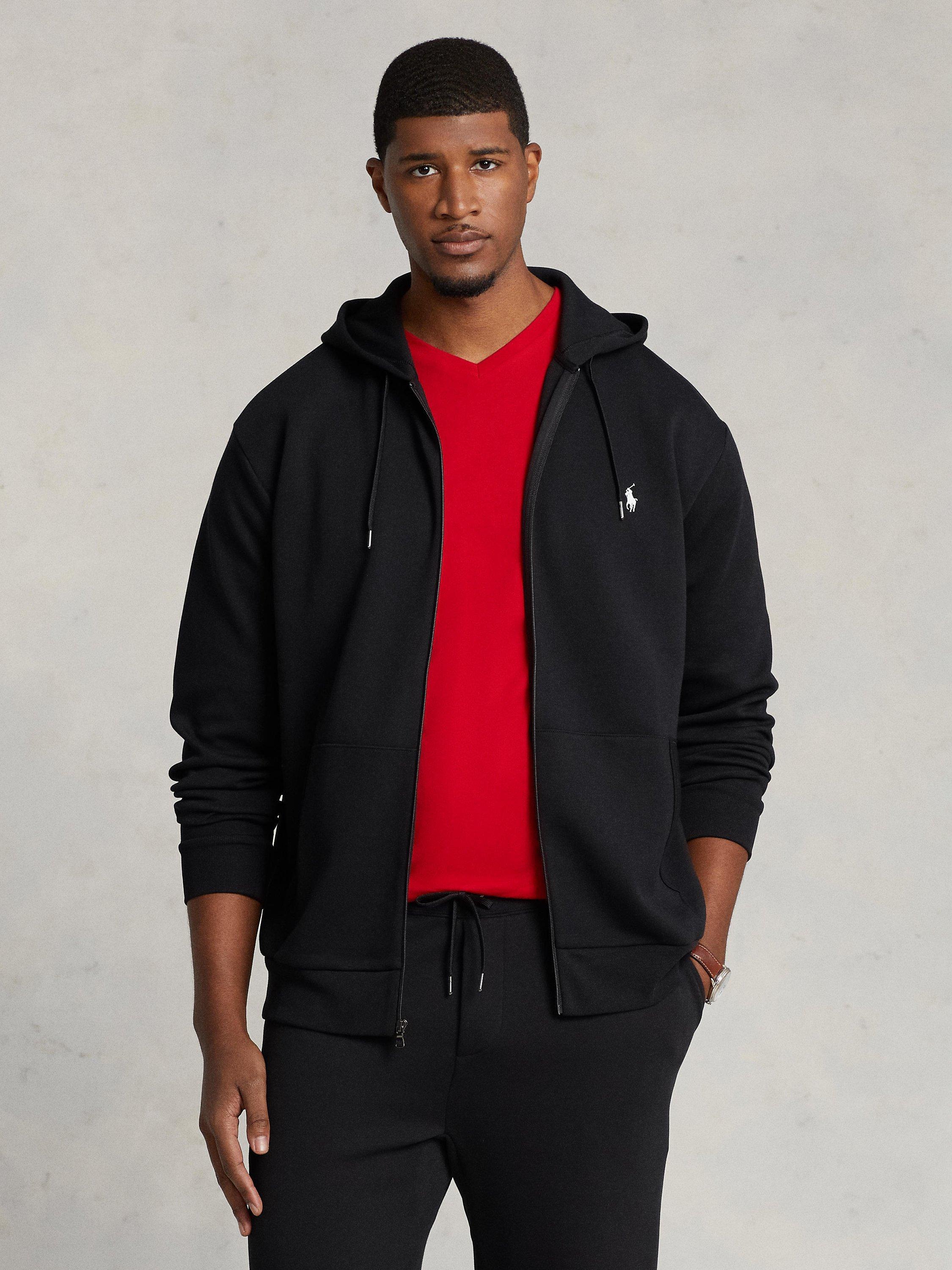 Ralph Lauren Big Tall Zipped Hoodie Polo Black