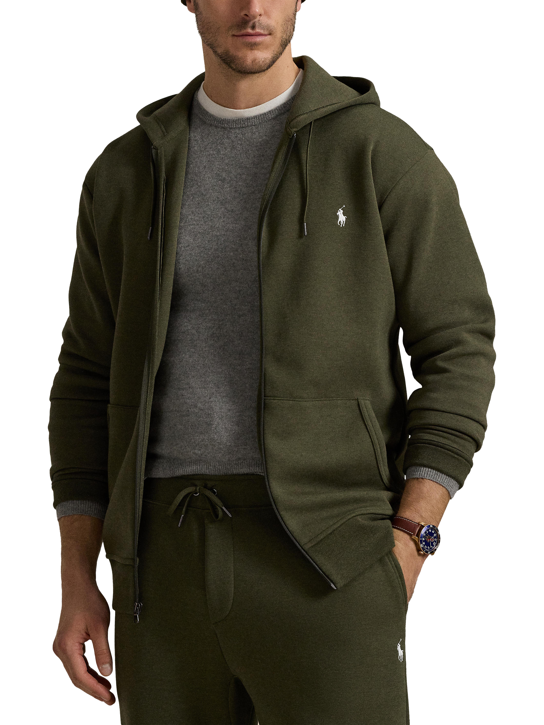 Polo Ralph Lauren Big Tall Cotton Blend Hoodie Alpine Heather