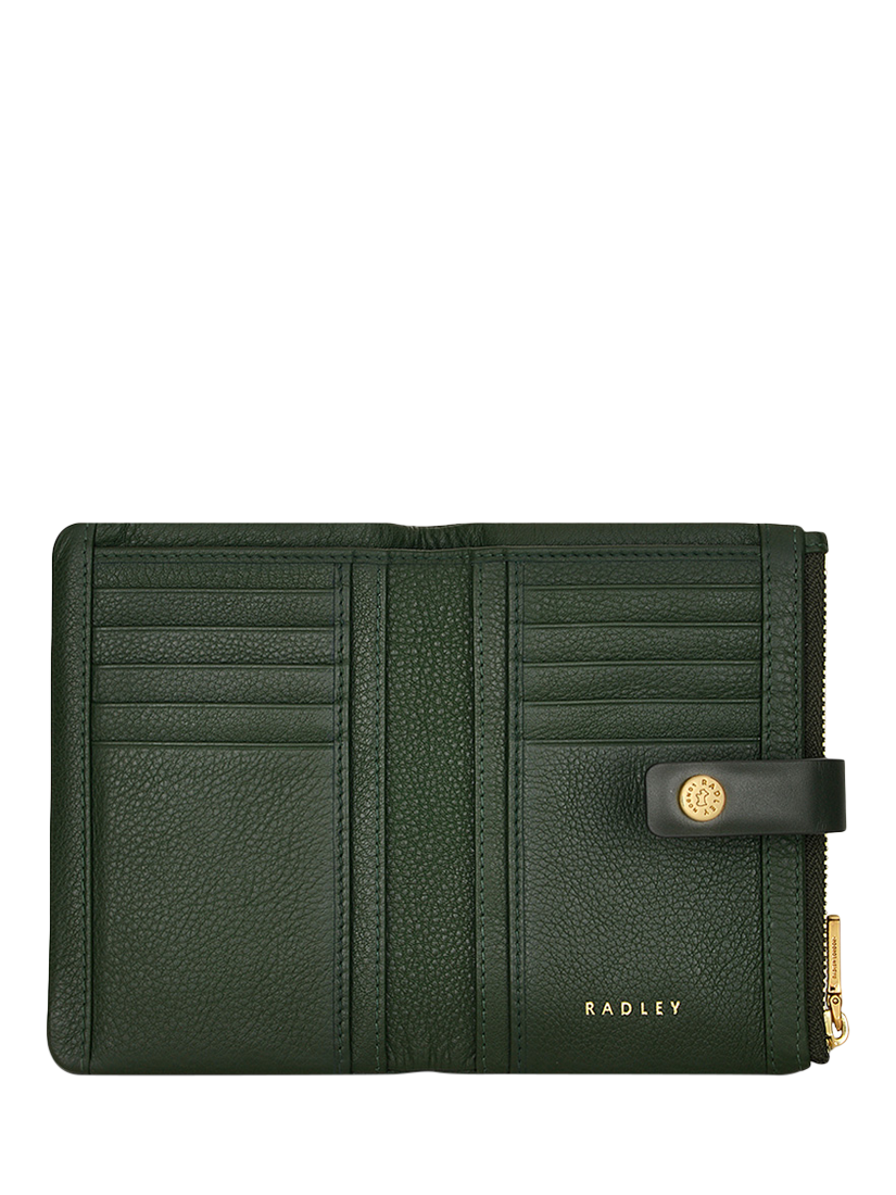 Radley Larkswood 2.0 Leather Medium Bifold Purse Racing Green
