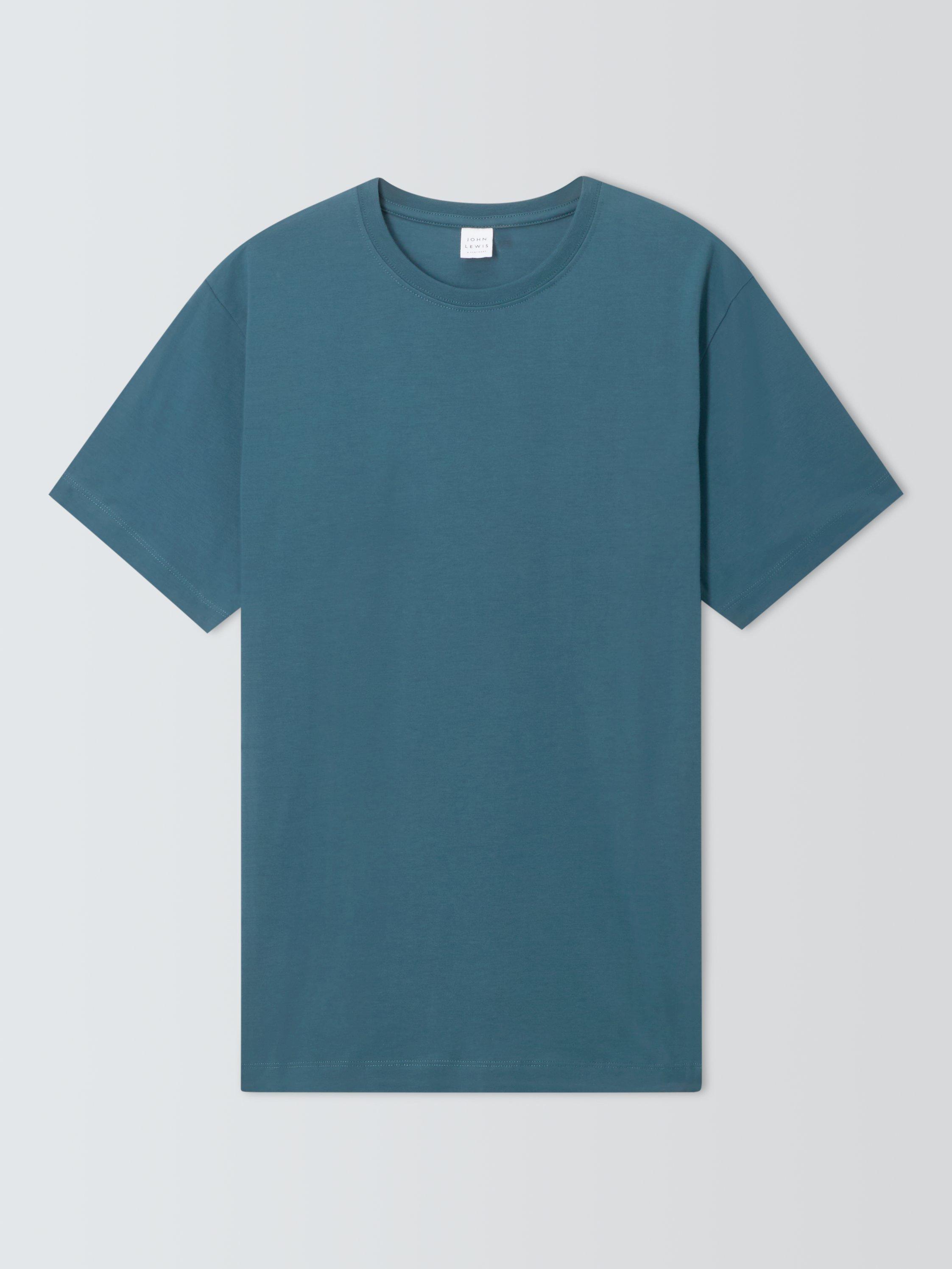 Product image 4 of 6, which shows John Lewis Supima Cotton Regular Fit Crew Neck T-Shirt, Stargazer, S
