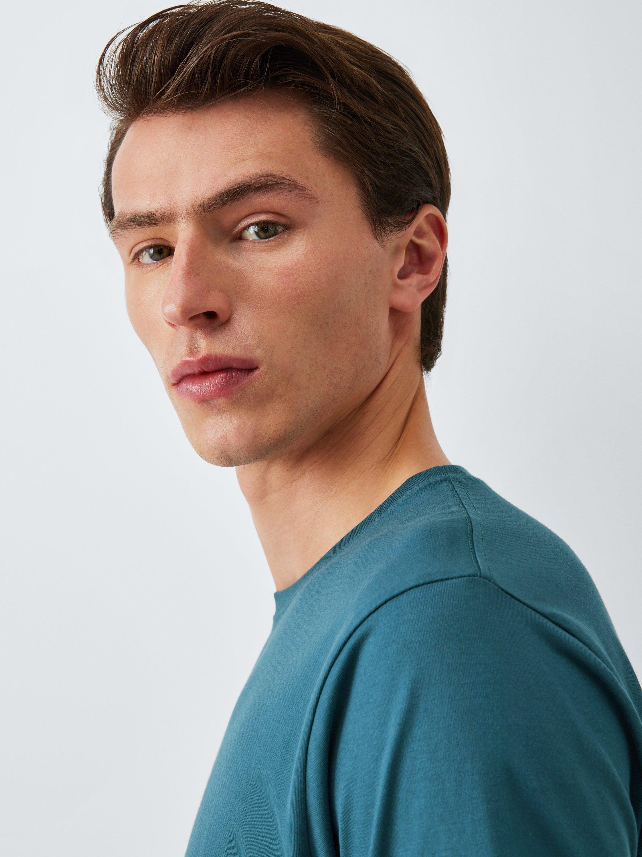 Product image 5 of 6, which shows John Lewis Supima Cotton Regular Fit Crew Neck T-Shirt, Stargazer, S