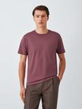 John Lewis Supima Cotton Regular Fit Crew Neck T-Shirt, Wild Ginger