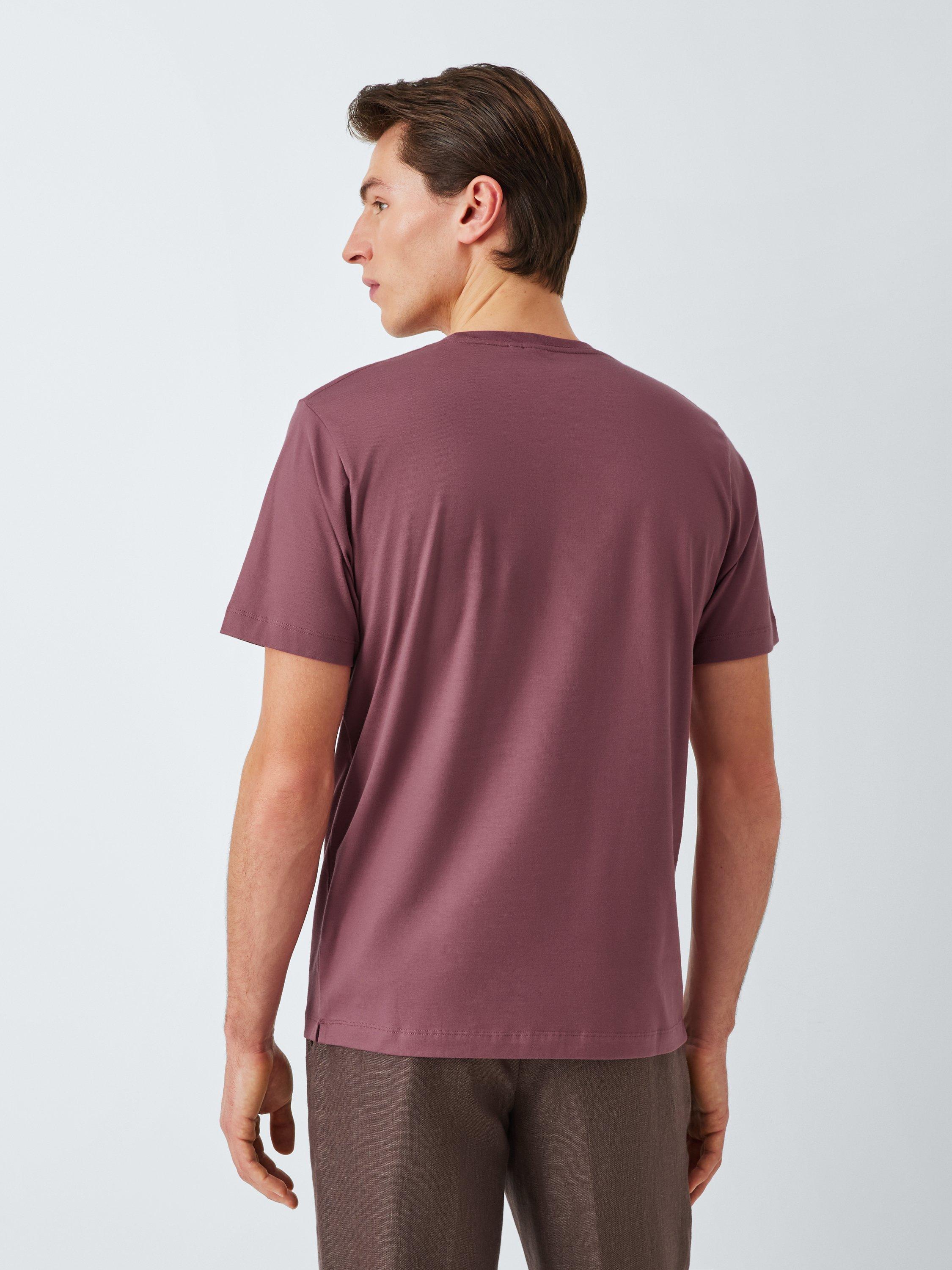 Product image 2 of 6, which shows John Lewis Supima Cotton Regular Fit Crew Neck T-Shirt, Wild Ginger, S