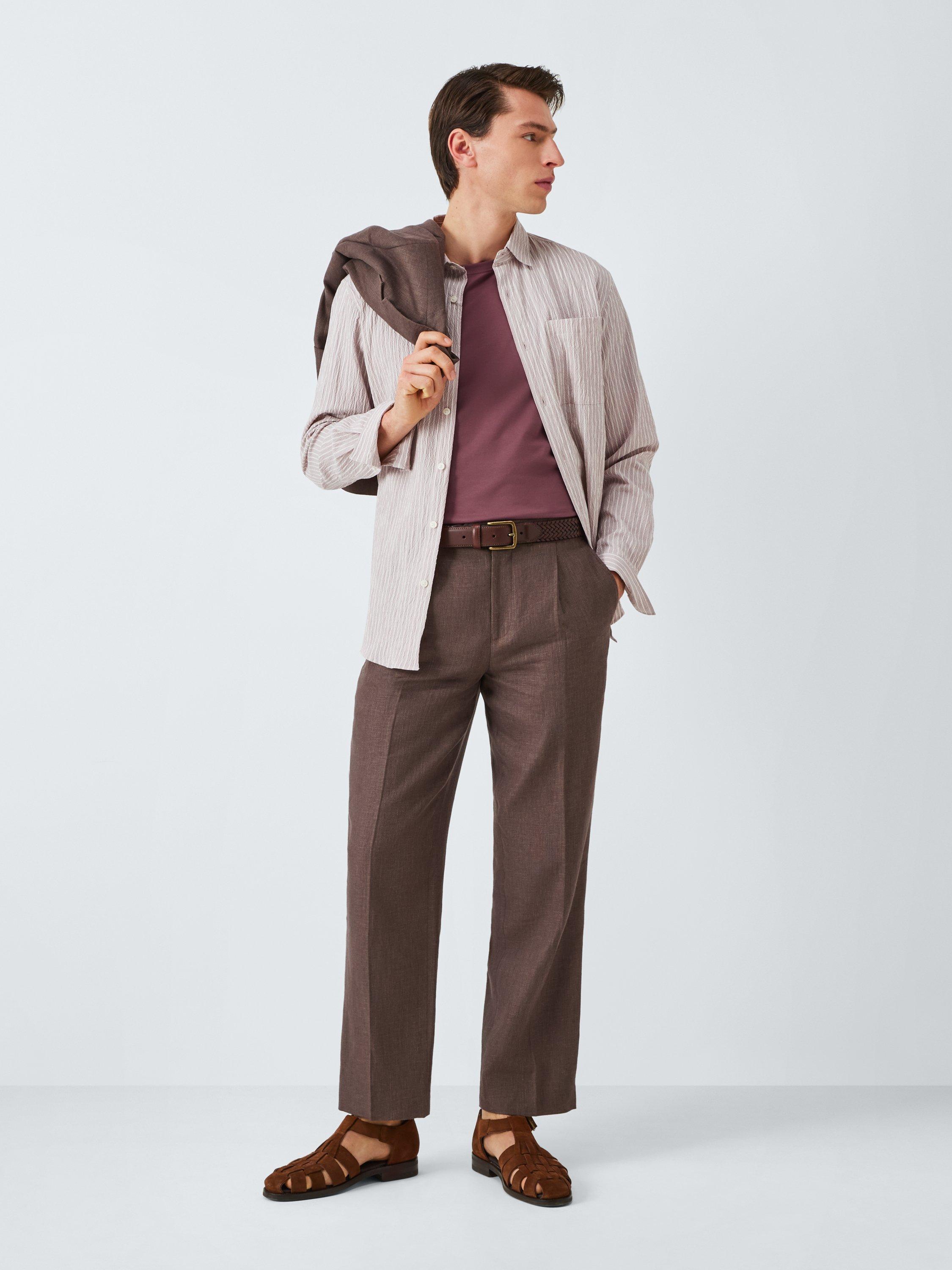 Product image 3 of 6, which shows John Lewis Supima Cotton Regular Fit Crew Neck T-Shirt, Wild Ginger, S