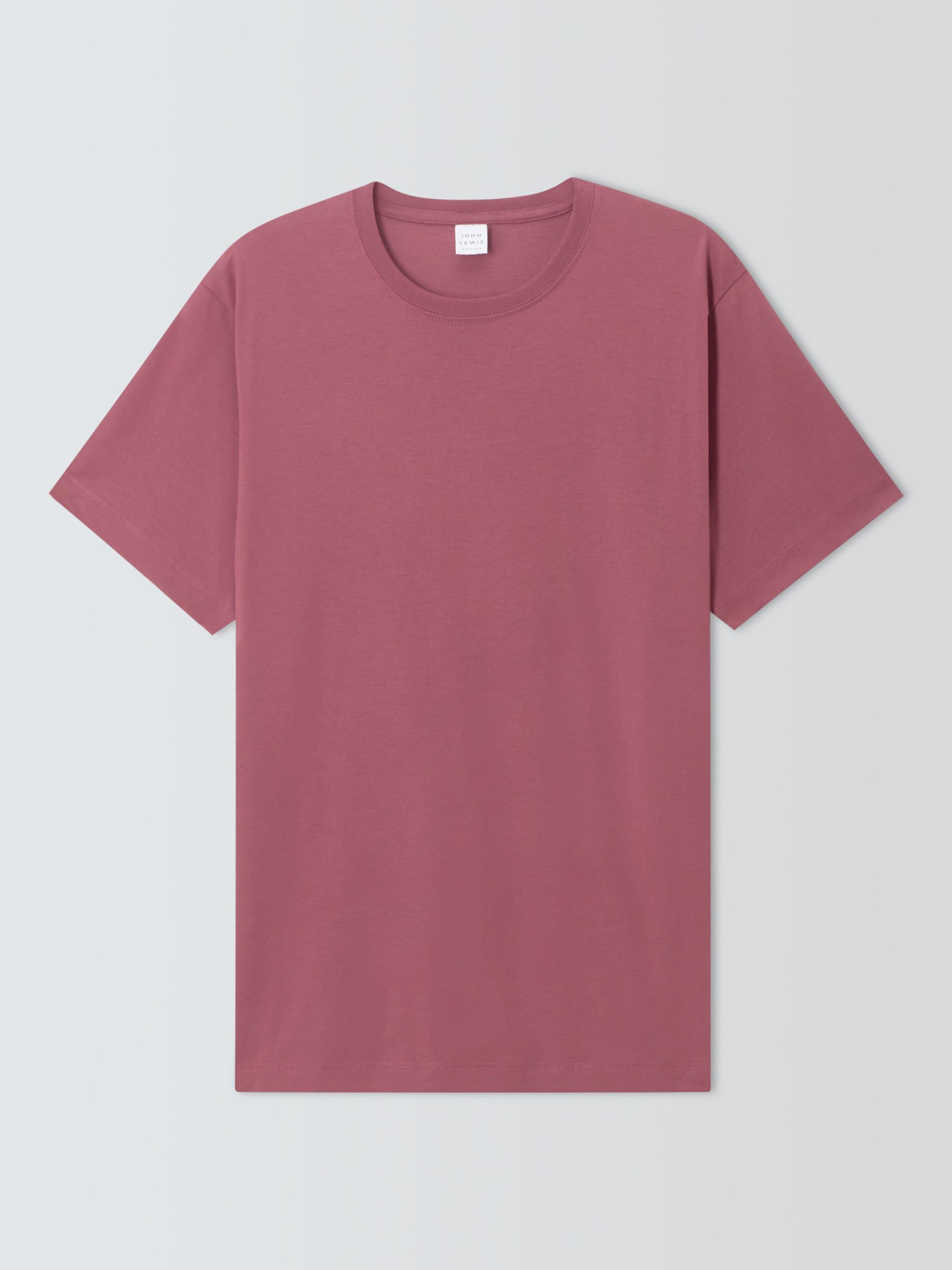 Product image 4 of 6, which shows John Lewis Supima Cotton Regular Fit Crew Neck T-Shirt, Wild Ginger, S