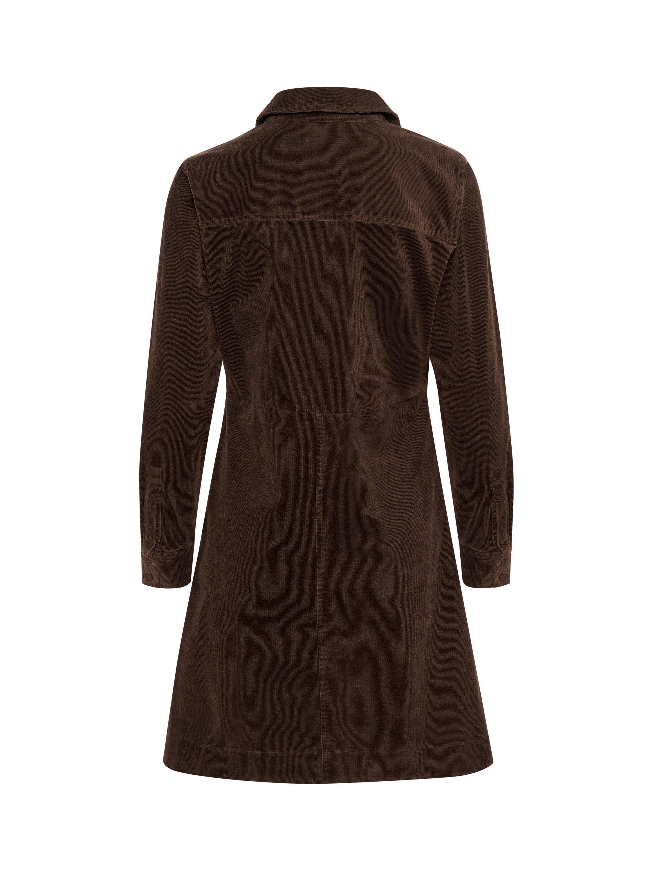 Product image 2 of 2, which shows Part Two Lilje Corduroy Mini Shirt Dress, Hot Fudge, 8