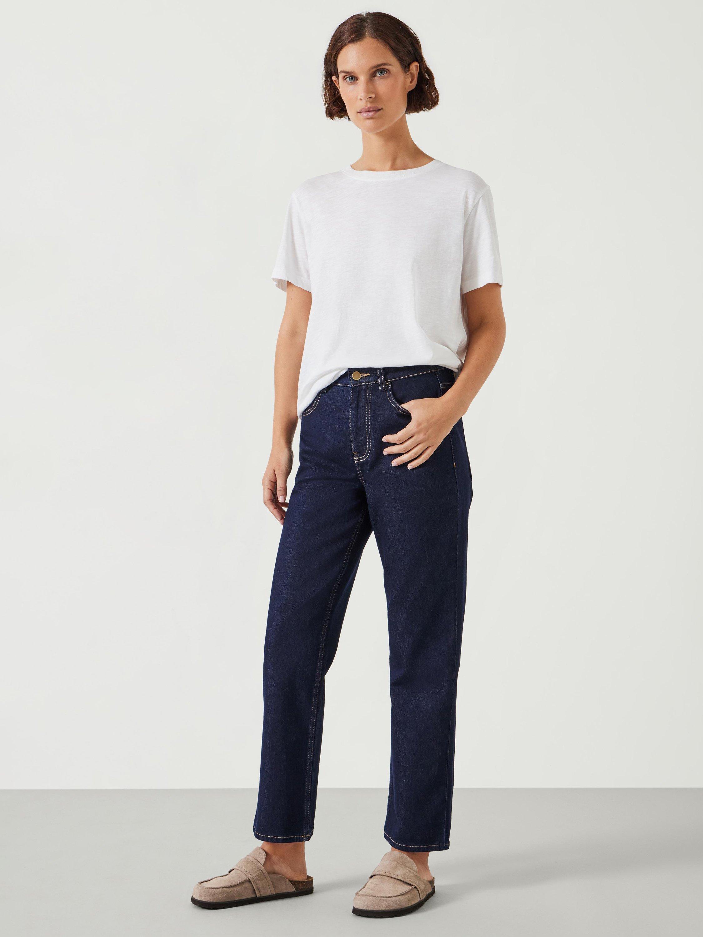 Product image 2 of 5, which shows HUSH Alexa Straight Leg Jeans, Dark Indigo, 4