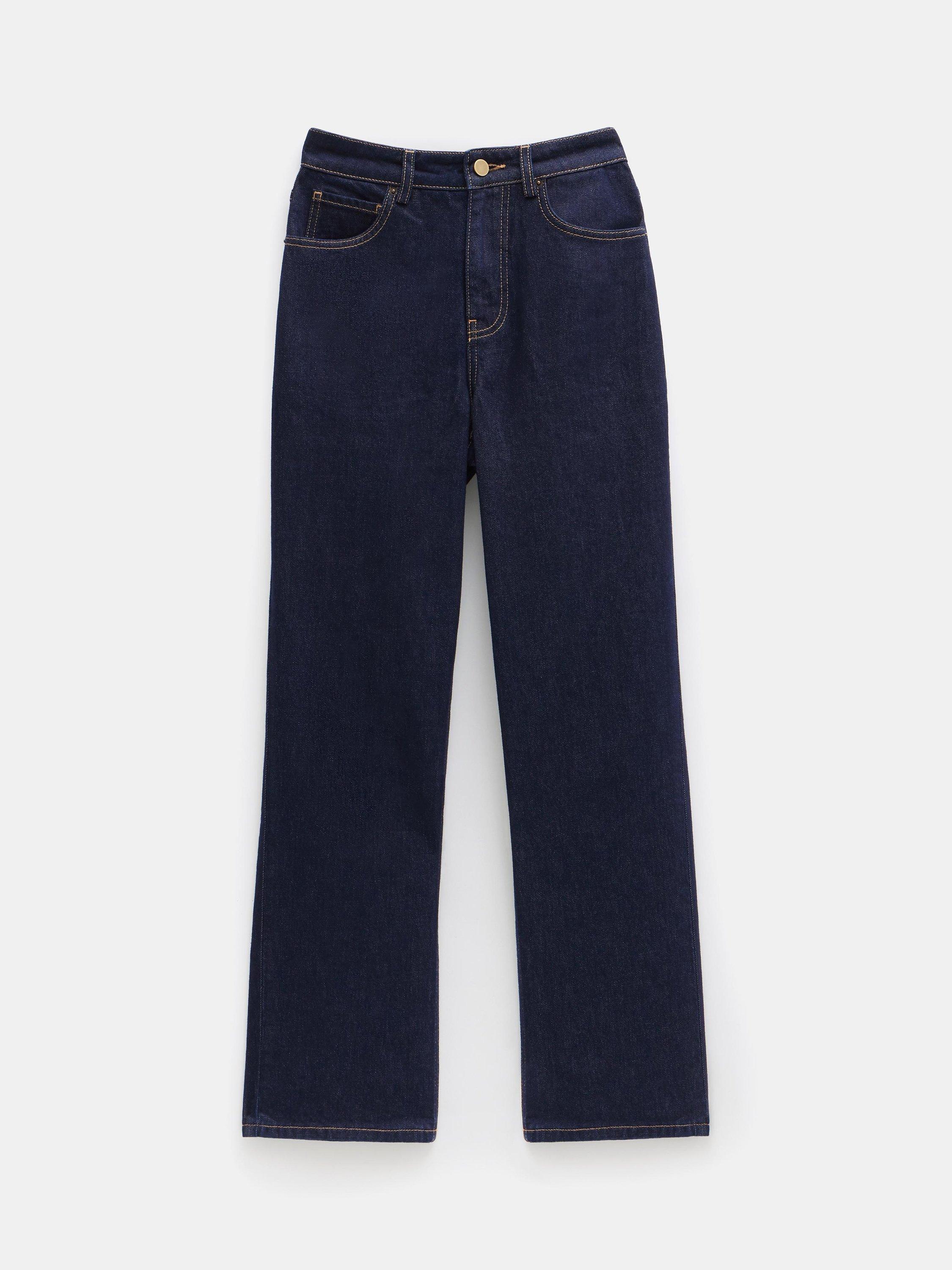 Product image 4 of 5, which shows HUSH Alexa Straight Leg Jeans, Dark Indigo, 4