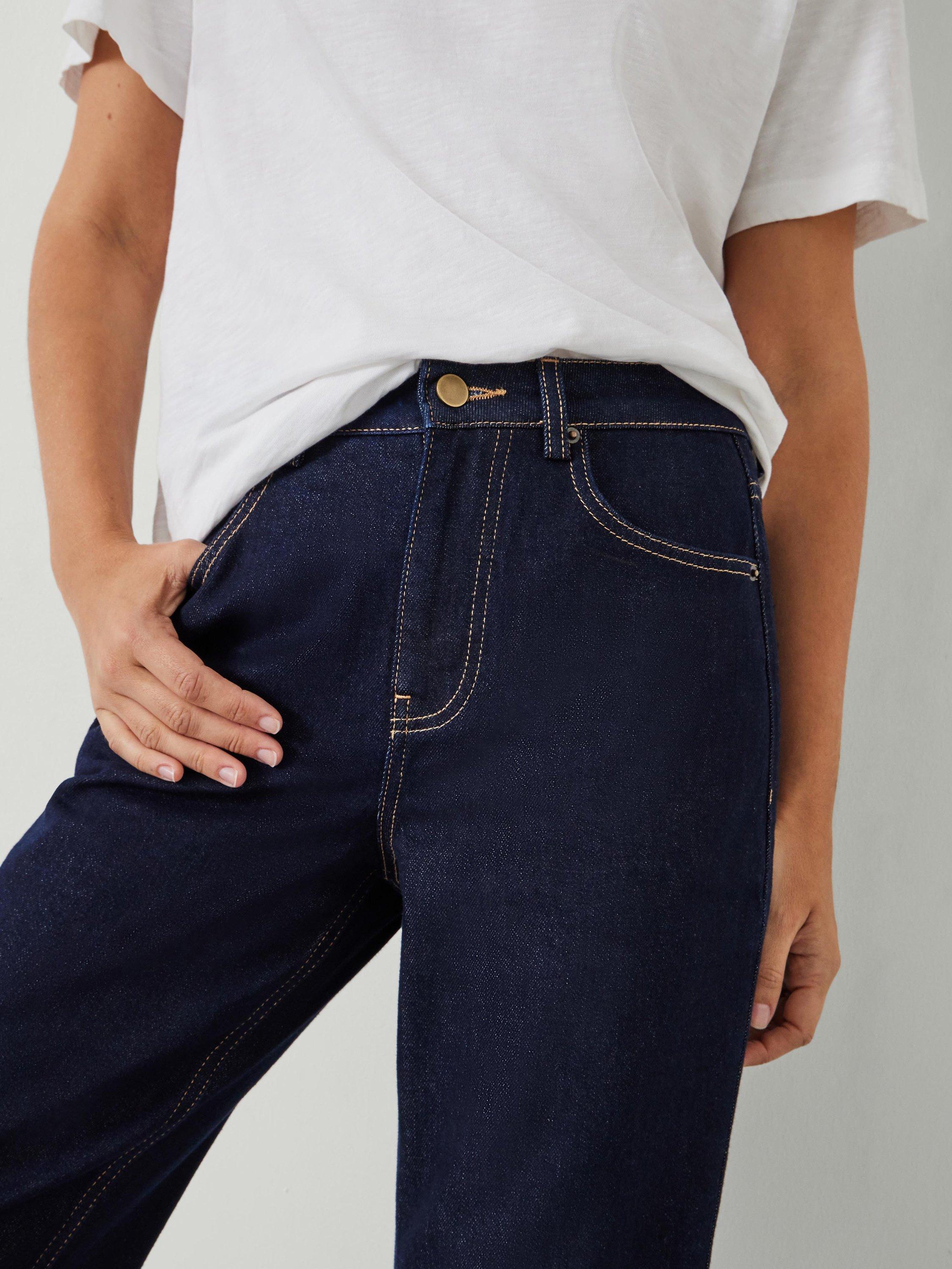 Product image 5 of 5, which shows HUSH Alexa Straight Leg Jeans, Dark Indigo, 4