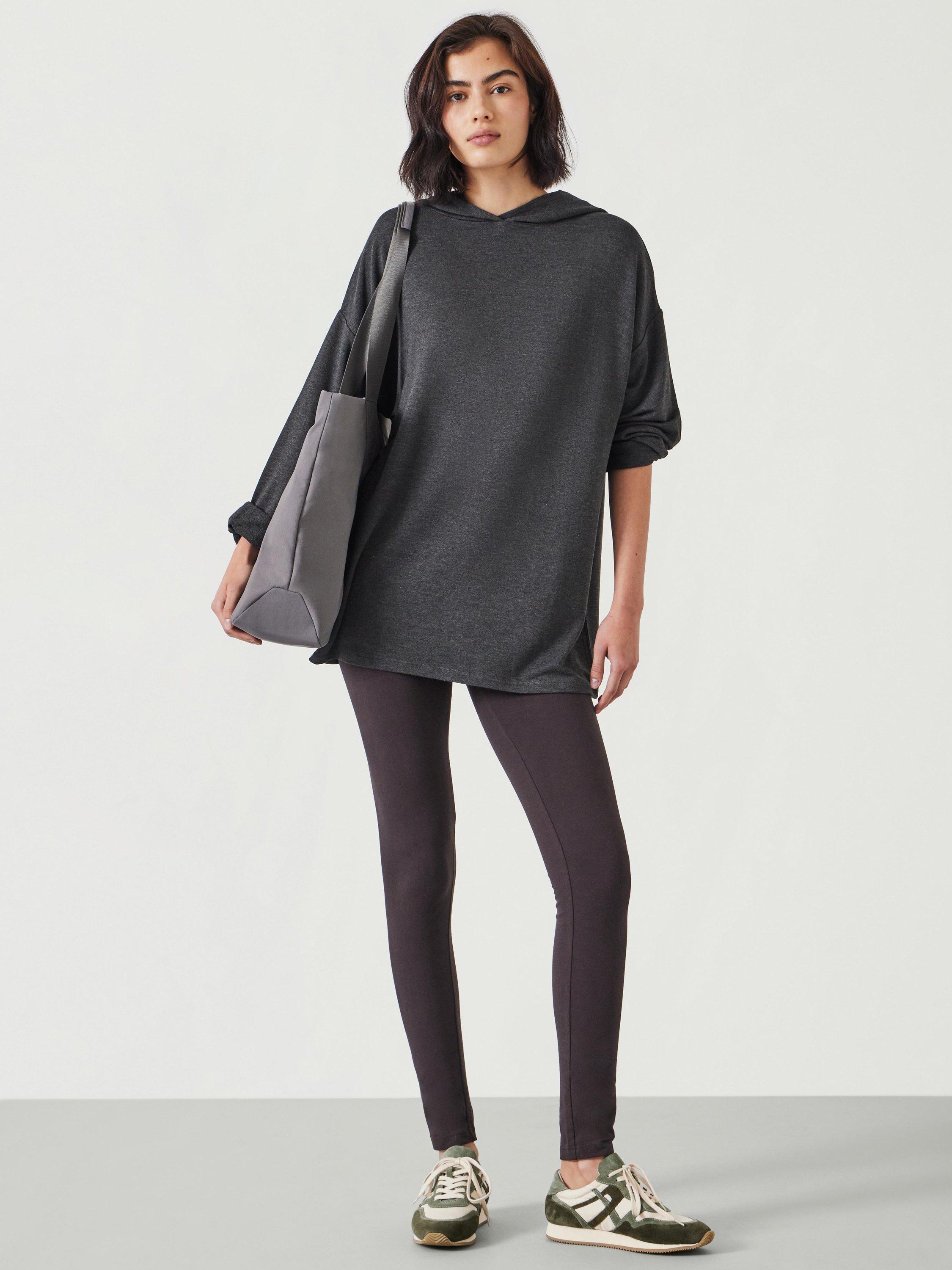 Product image 3 of 6, which shows HUSH Noah Lightweight Oversized Hoodie, Grey, XXS-XS