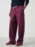 HUSH Harrison Pintuck Joggers, Wine Red