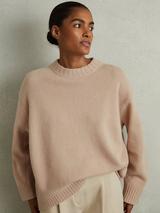 Reiss Elena Wool Cashmere Blend Crew Jumper